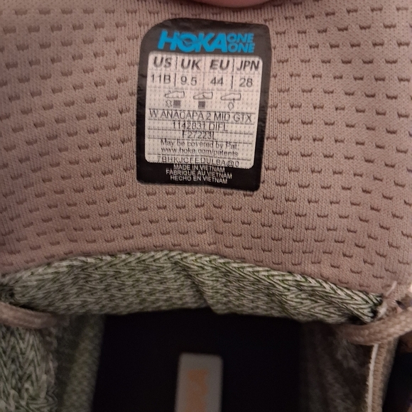 Hoka One One Anacapa 2 Mid Gore Tex   Dune Ice Flow Women's Size 11b NWOB - Picture 12 of 12